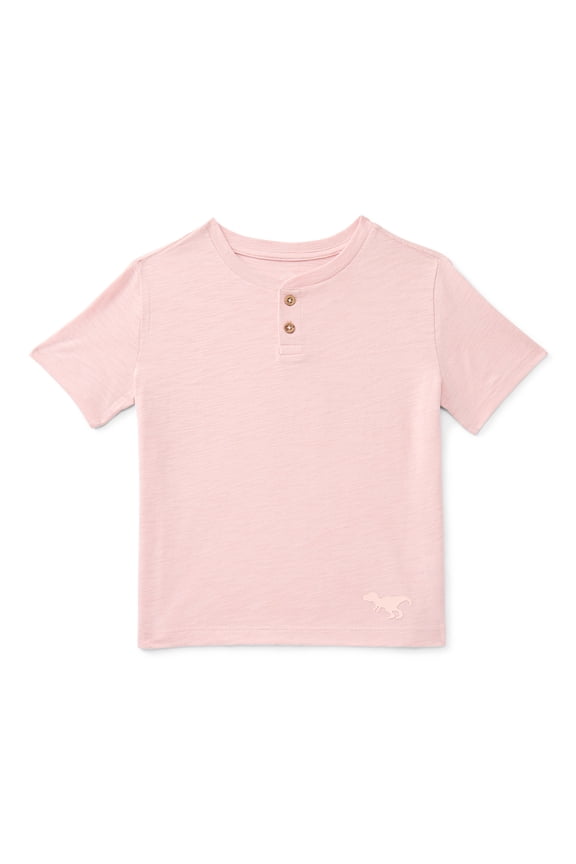 Little Boys Slub Henley Tee with Short Sleeves, Sizes 4-10