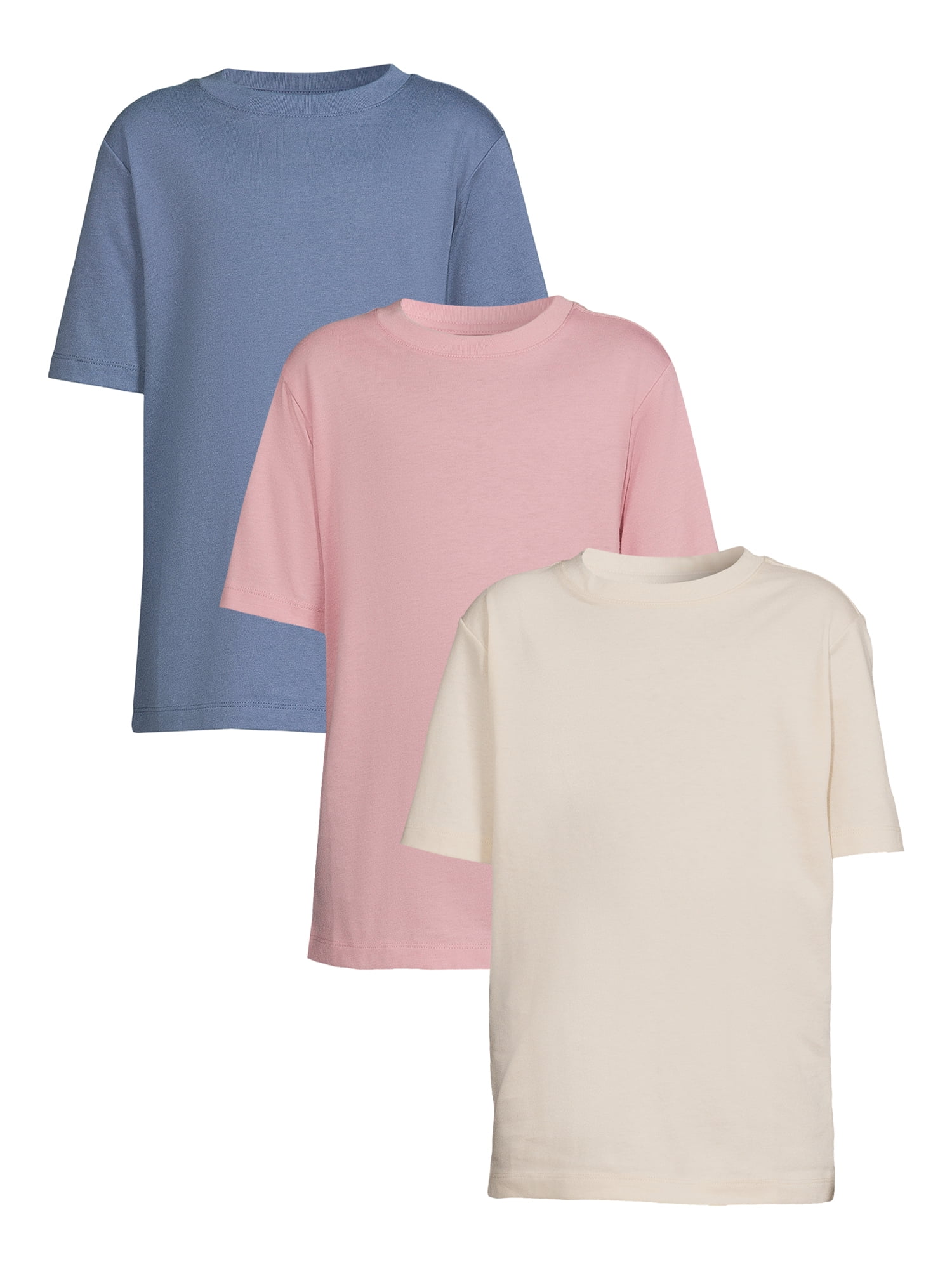 Wonder Nation Boys Short Sleeve Kid Tough T-Shirt, 3-Pack, Sizes 4