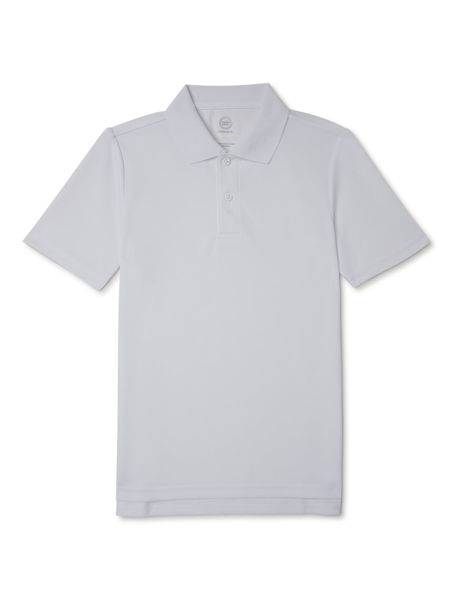 Wonder Nation Boys Short Sleeve Performance Polo, Sizes XS-XXL