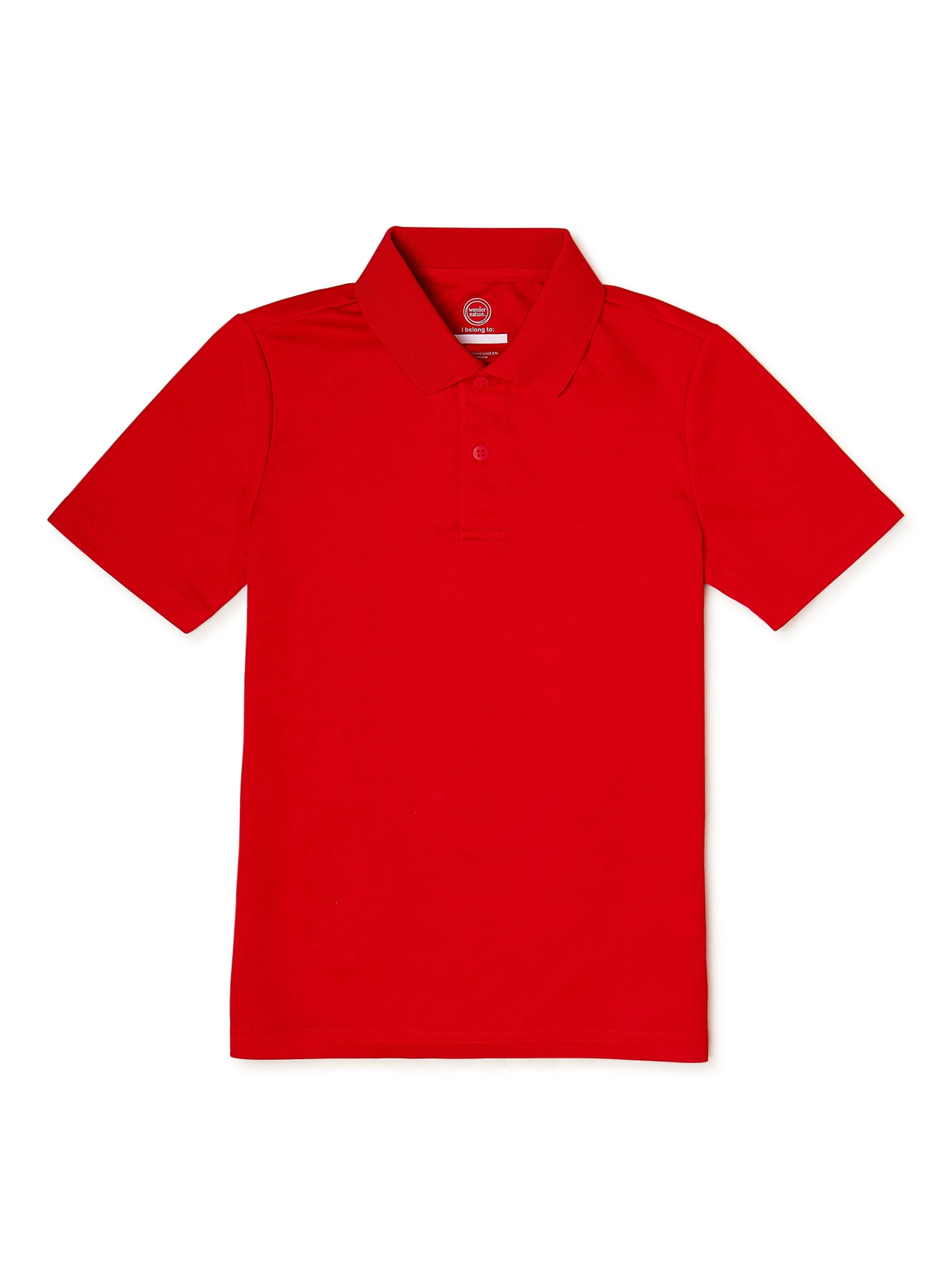 Wonder Nation Boys Short Sleeve Performance Polo, Sizes XS-XXL