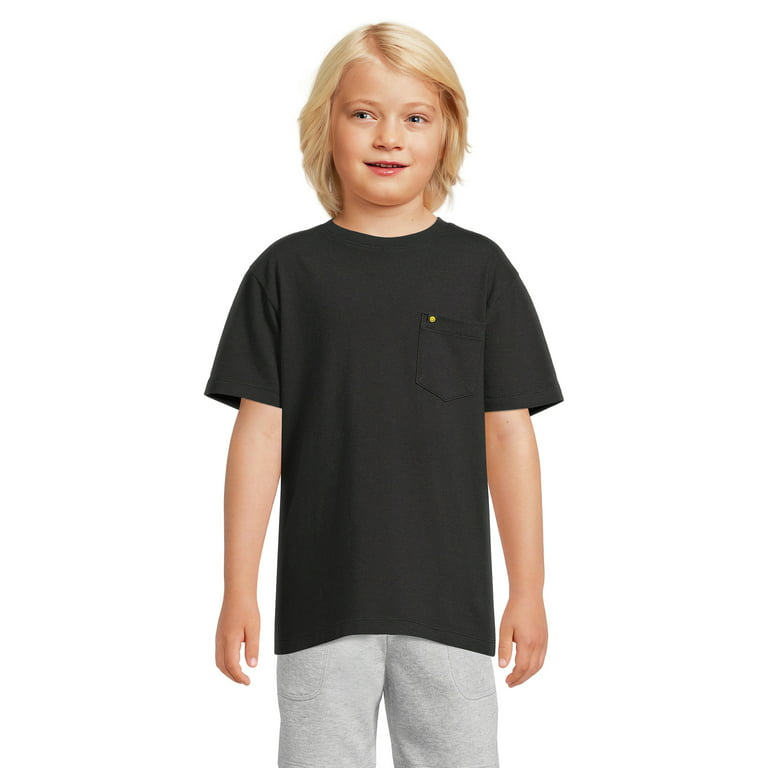 Wonder Nation Boys Short Sleeve Pocket T-Shirt, Sizes 4-18 & Husky 