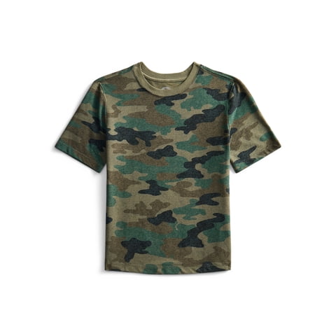 Boys Print Tee with Short Sleeves, Sizes 4-18 & Husky