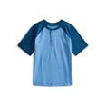 thumbnail image 1 of Wonder Nation Boys Raglan Henley T-Shirt with Short Sleeves, Sizes 4–18 & Husky, 1 of 3