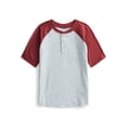 thumbnail image 1 of Wonder Nation Boys Raglan Henley T-Shirt with Short Sleeves, Sizes 4–18 & Husky, 1 of 3