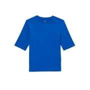 Wonder Nation Boys Short Sleeve Rashguard Shirt with UPF 50+, Sizes 4-18 & Husky