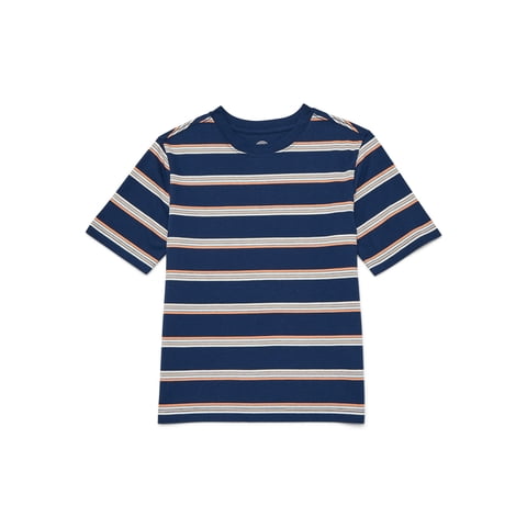 Boys Short Sleeve Stripe T-Shirt, Sizes 4-18 & Husky