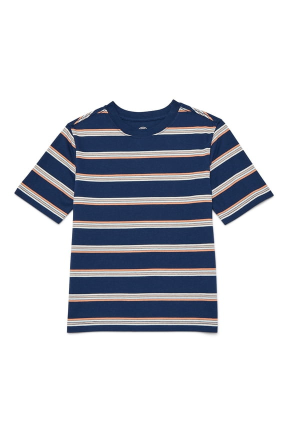 Boys Short Sleeve Stripe T-Shirt, Sizes 4-18 & Husky