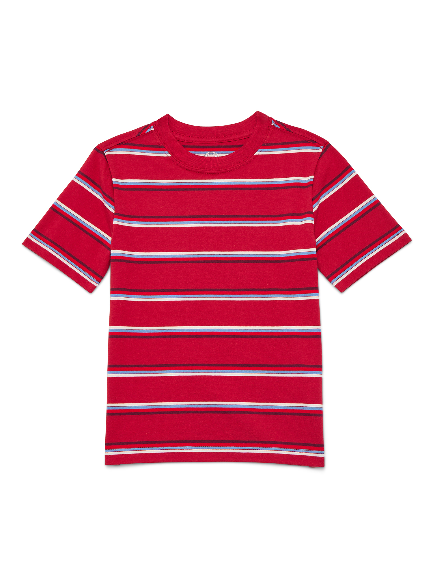 Playera de rayas de manga corta para niño, tallas 4-18 y Husky