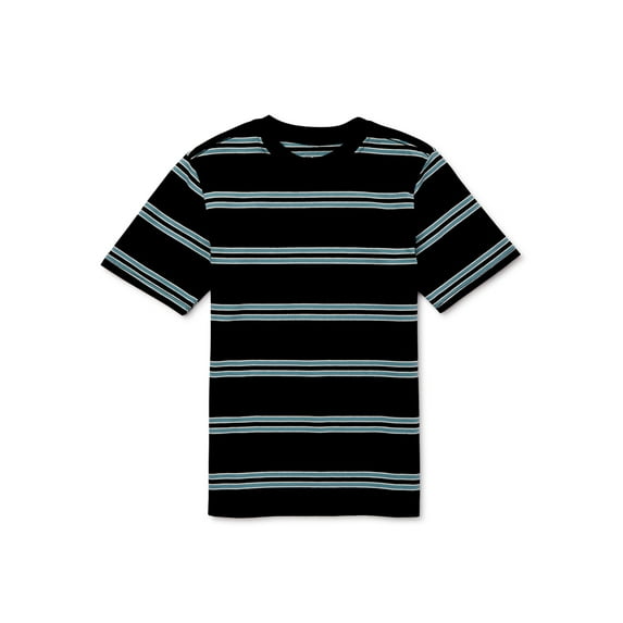 Wonder Nation Boys Short Sleeve Striped T-Shirt, Sizes 4-18 & Husky