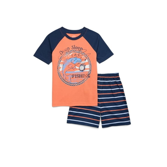 Wonder Nation Boys Short Sleeve Tee and Shorts Pajama Set, 2-Piece, Sizes 4-16 & Husky