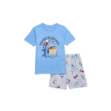 Wonder Nation Boys Short Sleeve Tee and Shorts Pajama Set, 2-Piece, Sizes 4-16 & Husky
