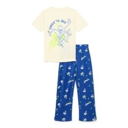 Wonder Nation Boys Dino Pajama Set, Long Sleeve Top and Pants