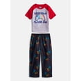 thumbnail image 1 of Wonder Nation Boys Short Sleeve Graphic Tee and Wide Leg Pants Sleep Set, 2-Piece, Sizes 4-18, 1 of 3