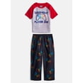 thumbnail image 1 of Wonder Nation Boys Short Sleeve Graphic Tee and Wide Leg Pants Sleep Set, 2-Piece, Sizes 4-18, 1 of 3