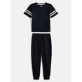 thumbnail image 1 of Wonder Nation Boys Waffle Knit Short Sleeve Top and Pants Pajama Set, 2 Piece, Sizes 4-18, 1 of 3