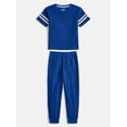 thumbnail image 1 of Wonder Nation Boys Waffle Knit Short Sleeve Top and Pants Pajama Set, 2 Piece, Sizes 4-18, 1 of 3