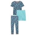thumbnail image 1 of Wonder Nation Boys Short Sleeve Top, Pants and Shorts Pajama Sleep Set, 3-Piece, Sizes 4-10, 1 of 4