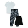thumbnail image 1 of Wonder Nation Boys Short Sleeve Top, Shorts, and Jogger Pants 3-Piece Sleep Pajama Set, Sizes 4-16 Husky, 1 of 5