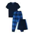 thumbnail image 1 of Wonder Nation Boys Short Sleeve Top, Shorts, and Jogger Pants 3-Piece Sleep Pajama Set, Sizes 4-16 Husky, 1 of 6
