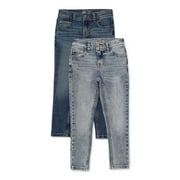 Wonder Nation Boys Skinny Fit Denim Jeans - 2 Pack, Sizes 4-18 & Husky