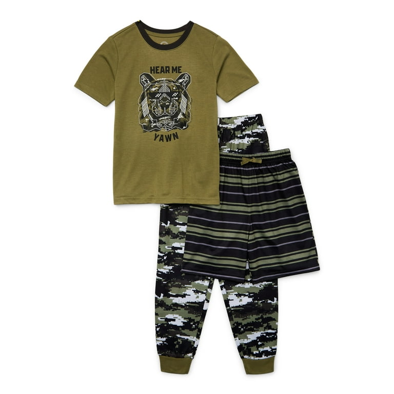 Boys Lot Of Size 4 Pants (6 Pairs) And (1) good Long TShirt & Size 5 Pajamas (2 Sets)