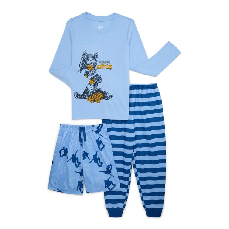Wonder Nation Boys Short Sleeve Tee and Pants Pajama Set
