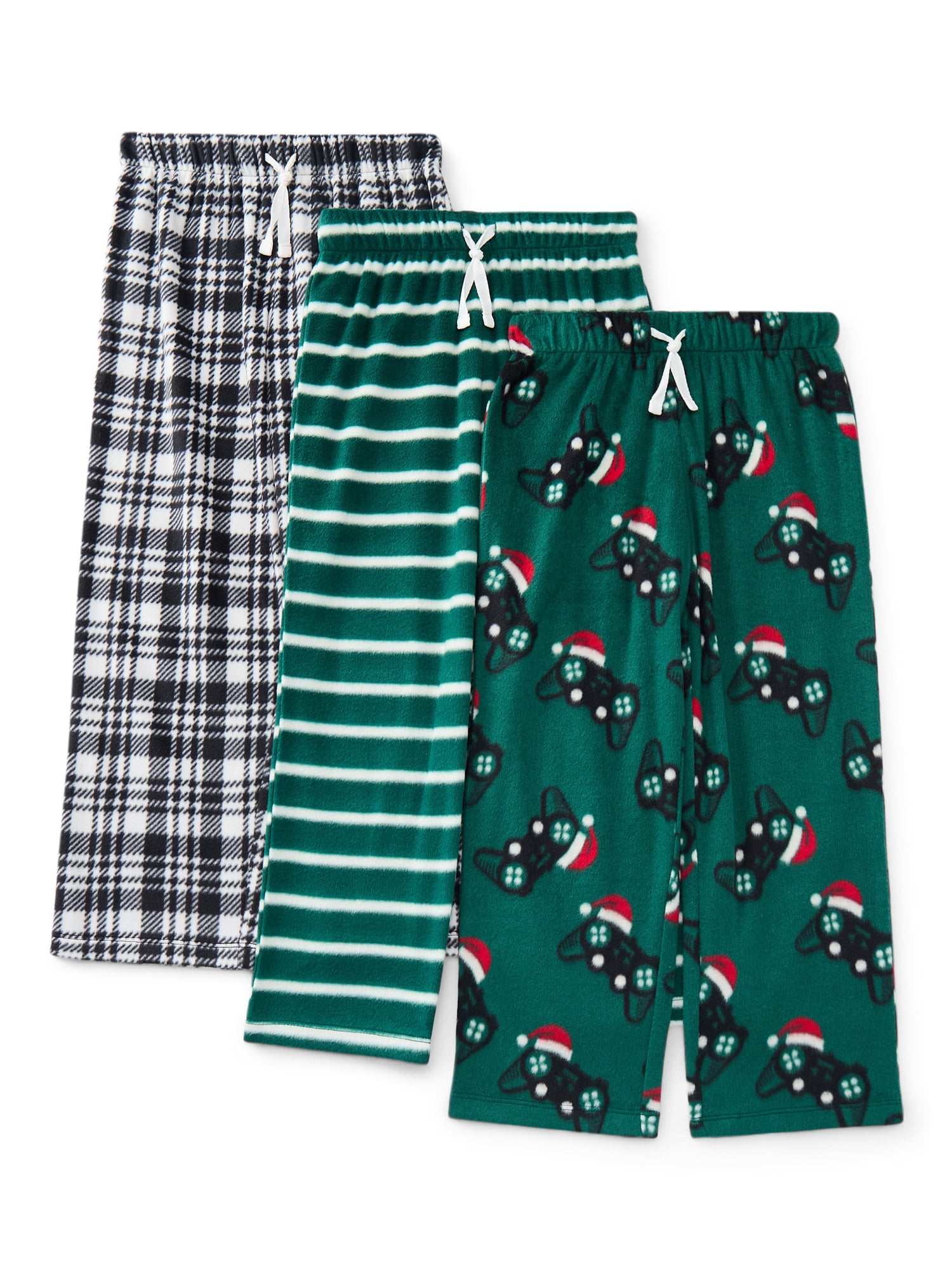 Wonder Nation Boys Holiday Print Sleep Pants, 3-Pack, Sizes 4-18