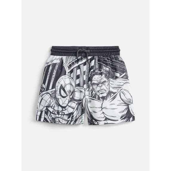 Wonder Nation Boys's Spider-Man and Hulk Shorts, Sizes 4-18