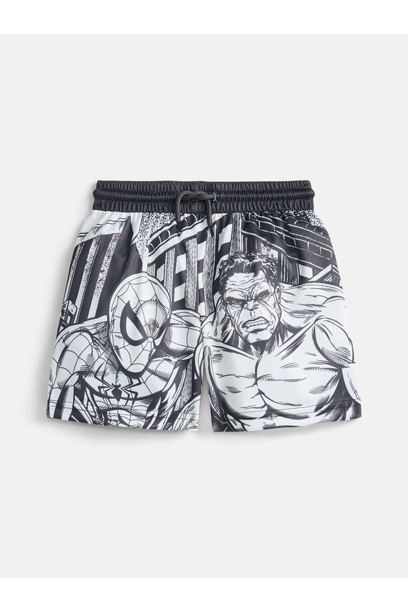 Boys's Spider-Man and Hulk Shorts, Sizes 4-18