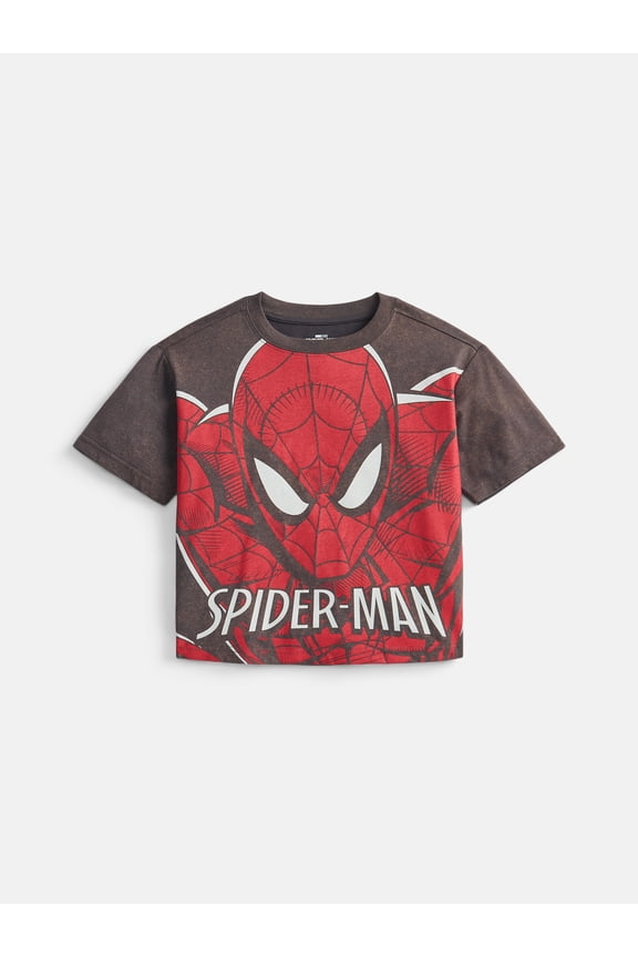 Boys' Spider-Man Graphic Tee with Short Sleeves, Sizes 4-18