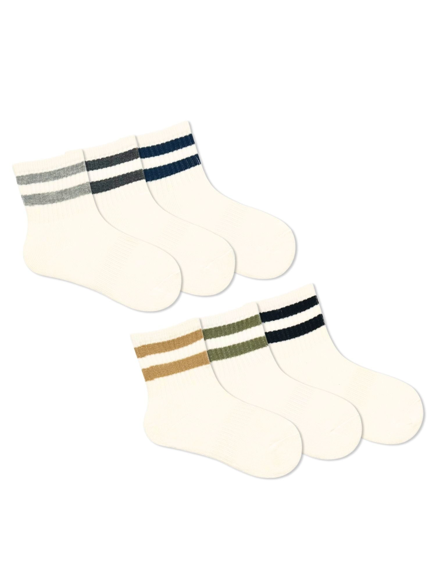 Wonder Nation Boys Sport Mid-Crew Socks, 6-Pack, Sizes S-L
