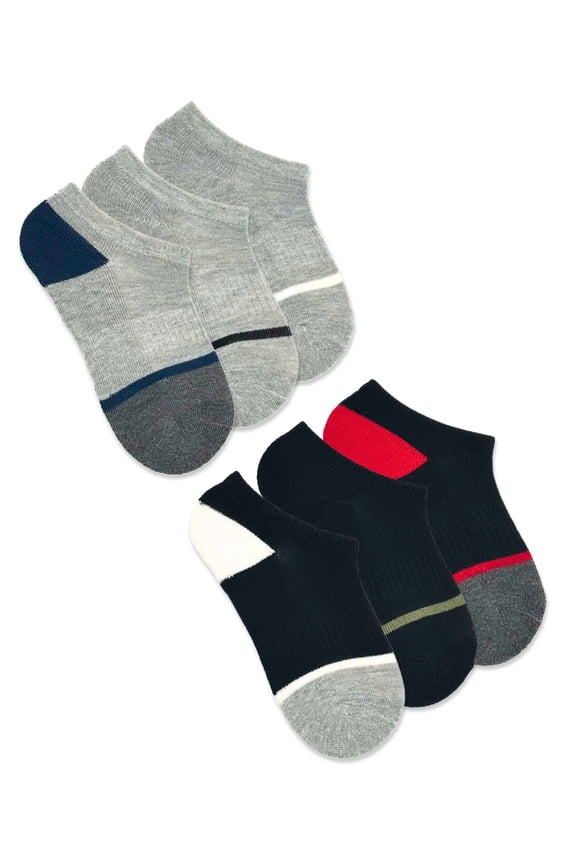 Boys Sport No-Show Socks, 6-Pack, Sizes S-L