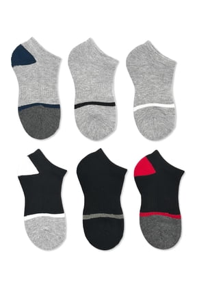 Boys Sport No-Show Socks, 6-Pack, Sizes S-L