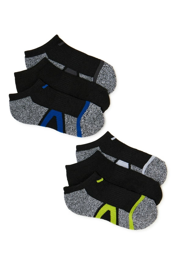 Boys Sport No-Show Socks, 6-Pack