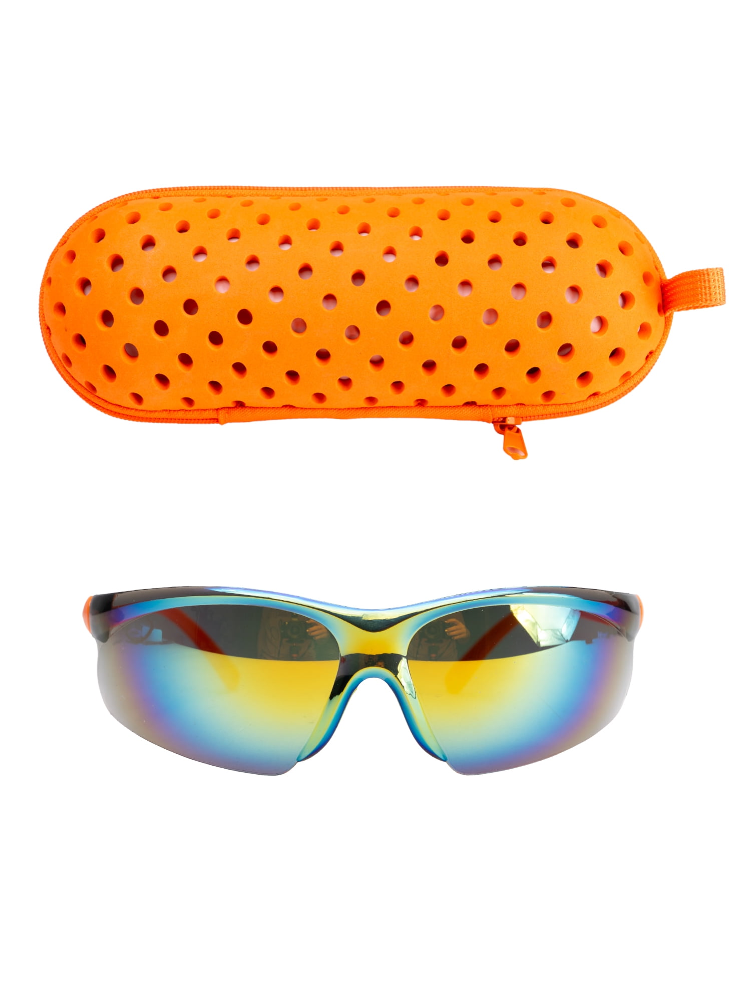 Wonder Nation Boys Sporty Frame Sunglass with Orange Case