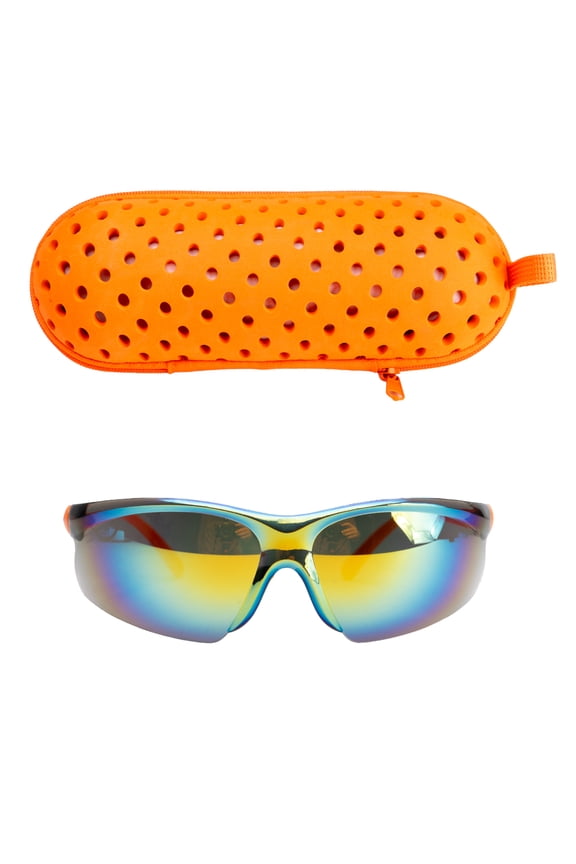 Boys Sporty Frame Sunglass with Orange Case