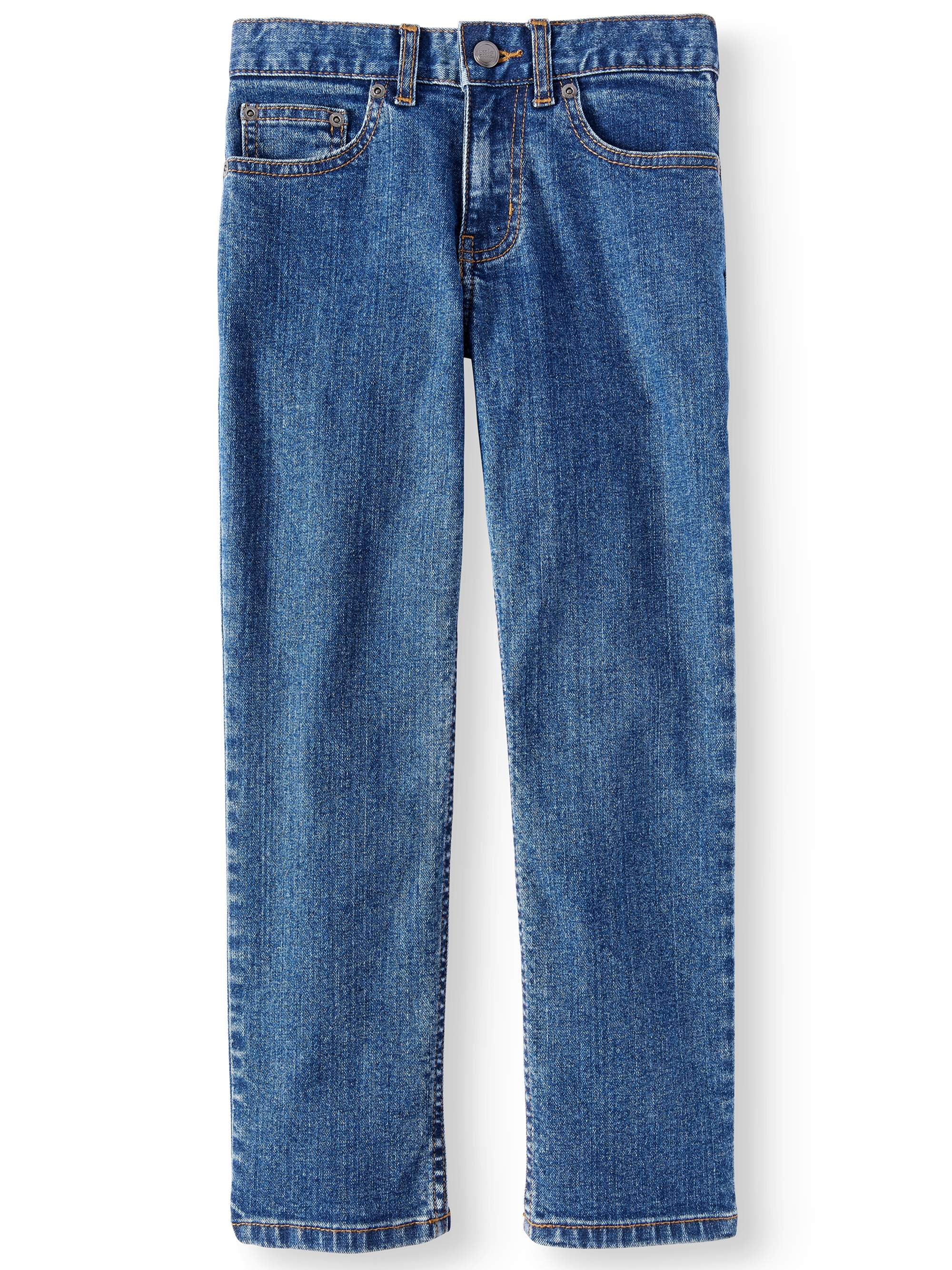 Wonder Nation Boys Straight Denim Jeans, Sizes 4-18 & Husky - Walmart.com