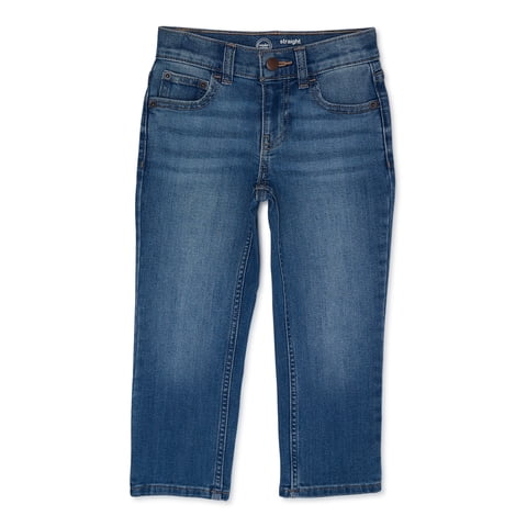 Boys Straight Fit Denim Jeans, Sizes 4-18 & Husky