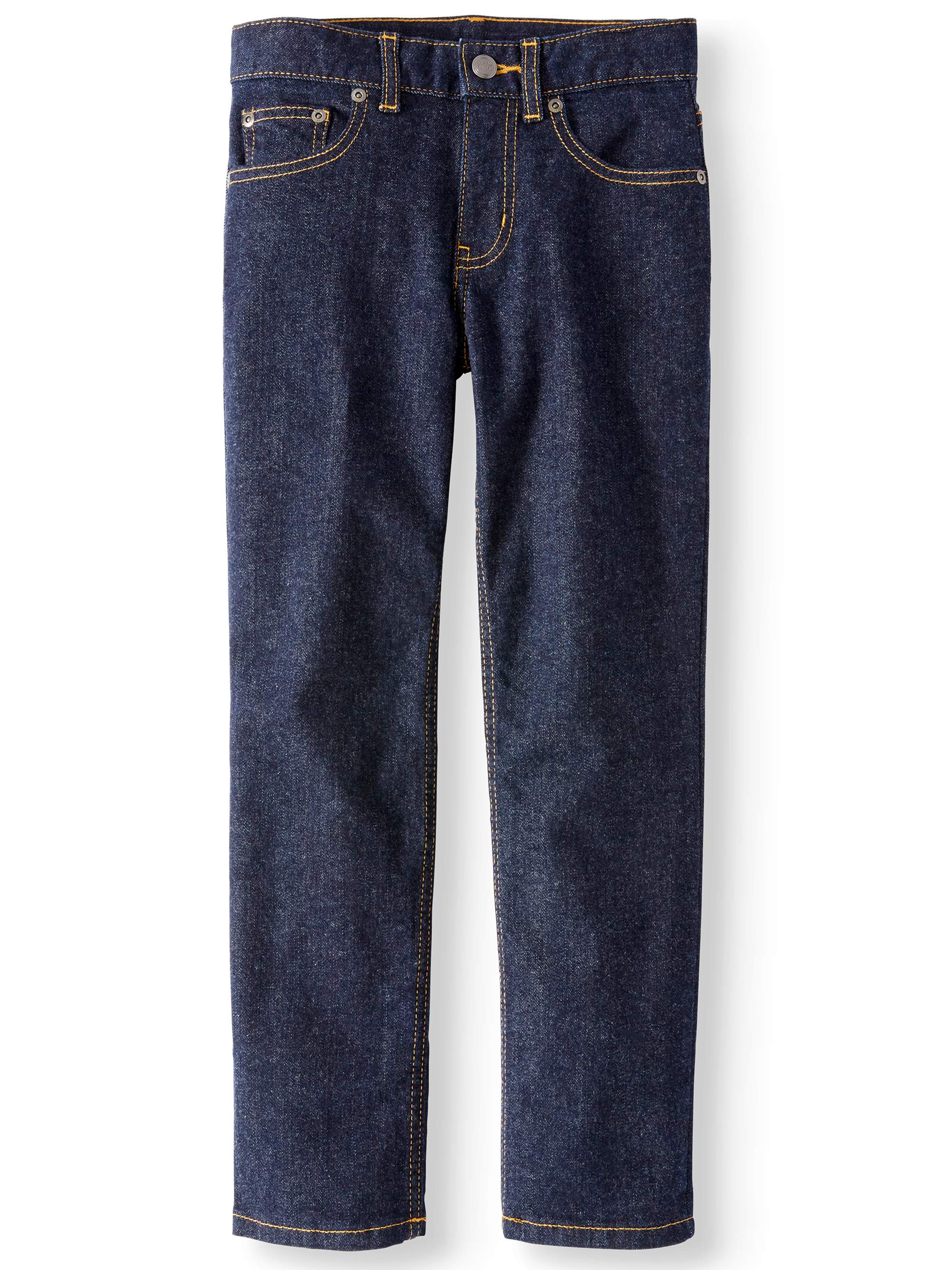 Wonder Nation Boys Straight Stretch Jeans, Sizes 4-16 & Husky - image 1 of 3