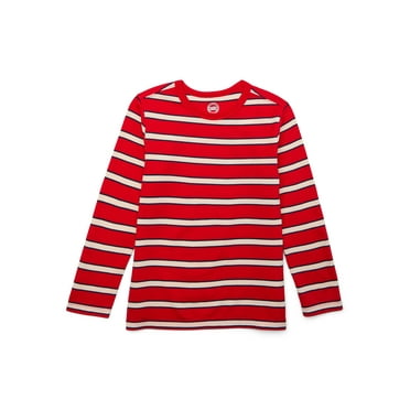 Wonder Nation Boys Long Sleeve Stripe T-Shirt, Sizes 4-18 & Husky