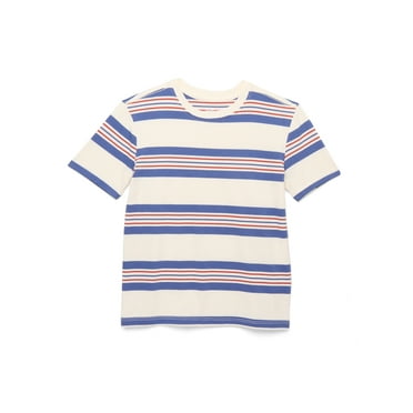 Wonder Nation Boys Stripe Tee with Short Sleeves, Sizes 4-18 & Husky