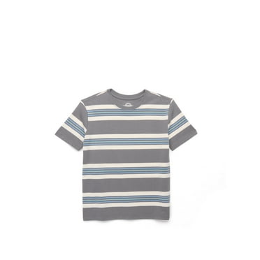Wonder Nation Boys Stripe Tee with Short Sleeves, Sizes 4-18 & Husky