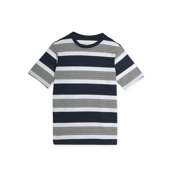 Wonder Nation Boys Striped Short Sleeve T-Shirt, Sizes 4-18 & Husky