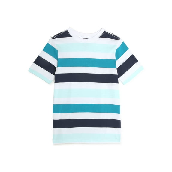 Wonder Nation Boys Striped Short Sleeve T-Shirt, Sizes 4-18 & Husky