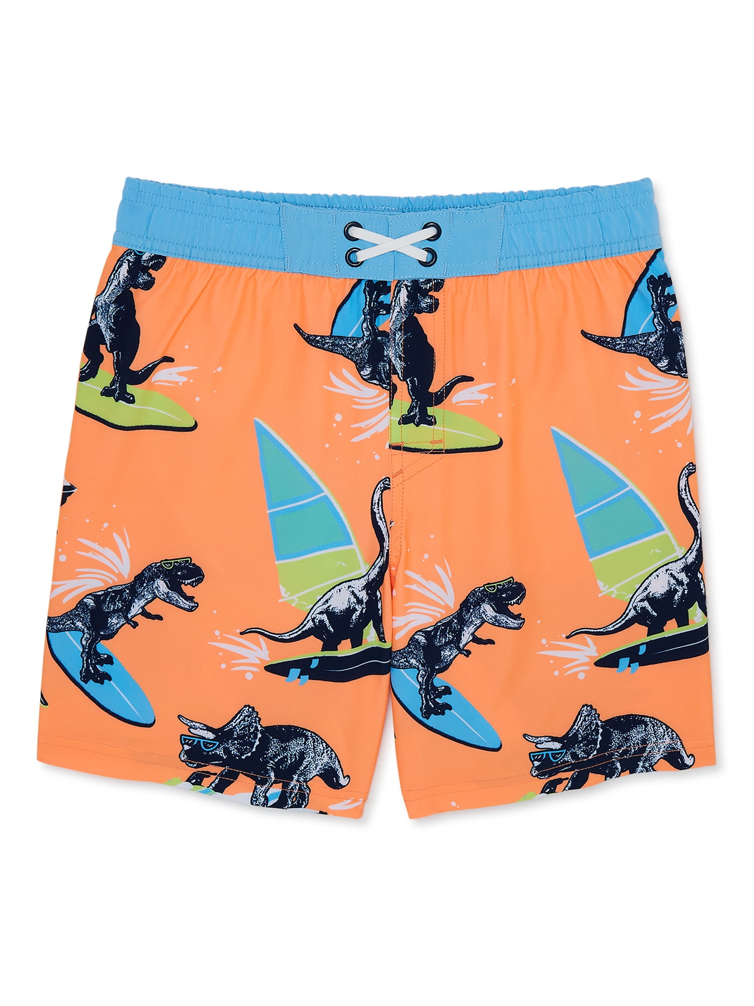 Wonder Nation Boys Swim Shorts, Sizes 418 & Husky