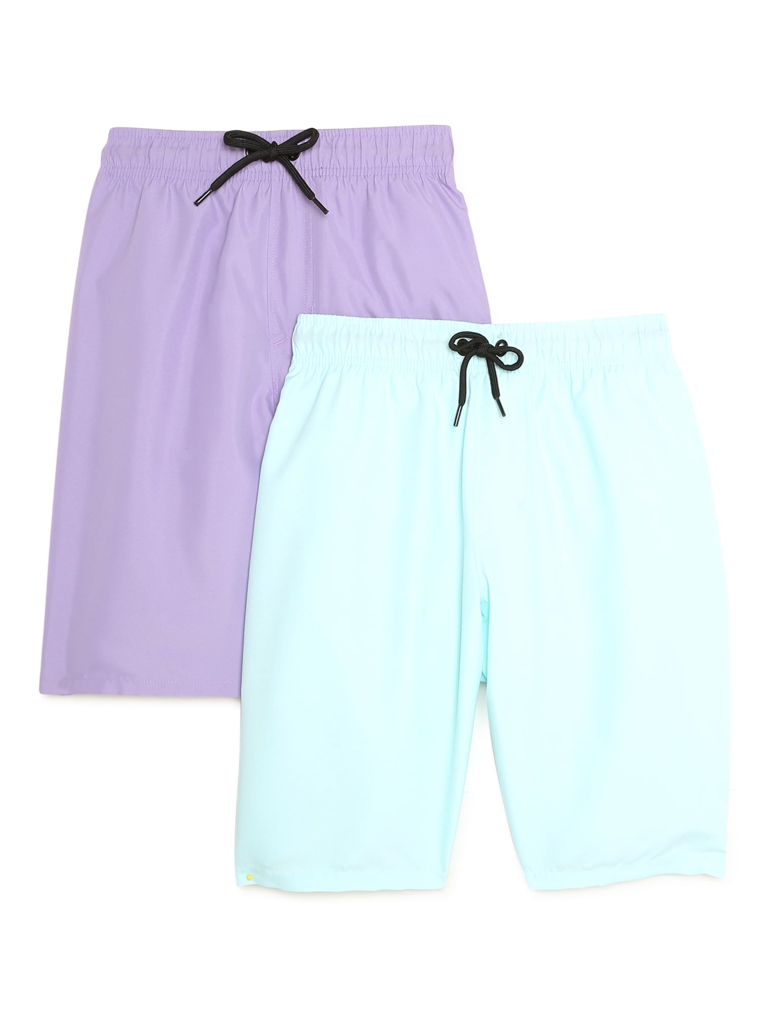 Wonder Nation Boys Swim Trunks 2 Pack Sizes 4 18 Husky