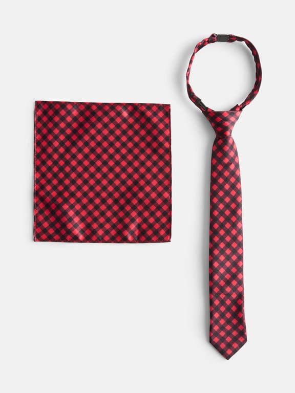 Boys' Tie and Pocket Square Set, 2-Piece, One Size