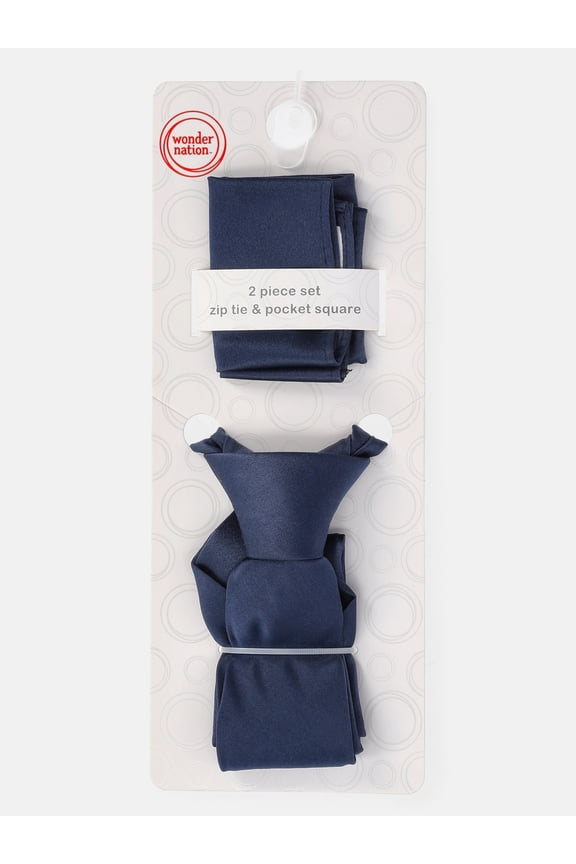 Boys Tie and Pocket Square Set, 2-Piece, One Size