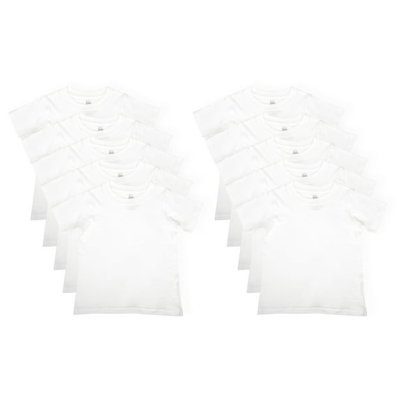 Wonder Nation Boys Undershirts, Crewneck, 10-Pack, Sizes S-XXL & Husky