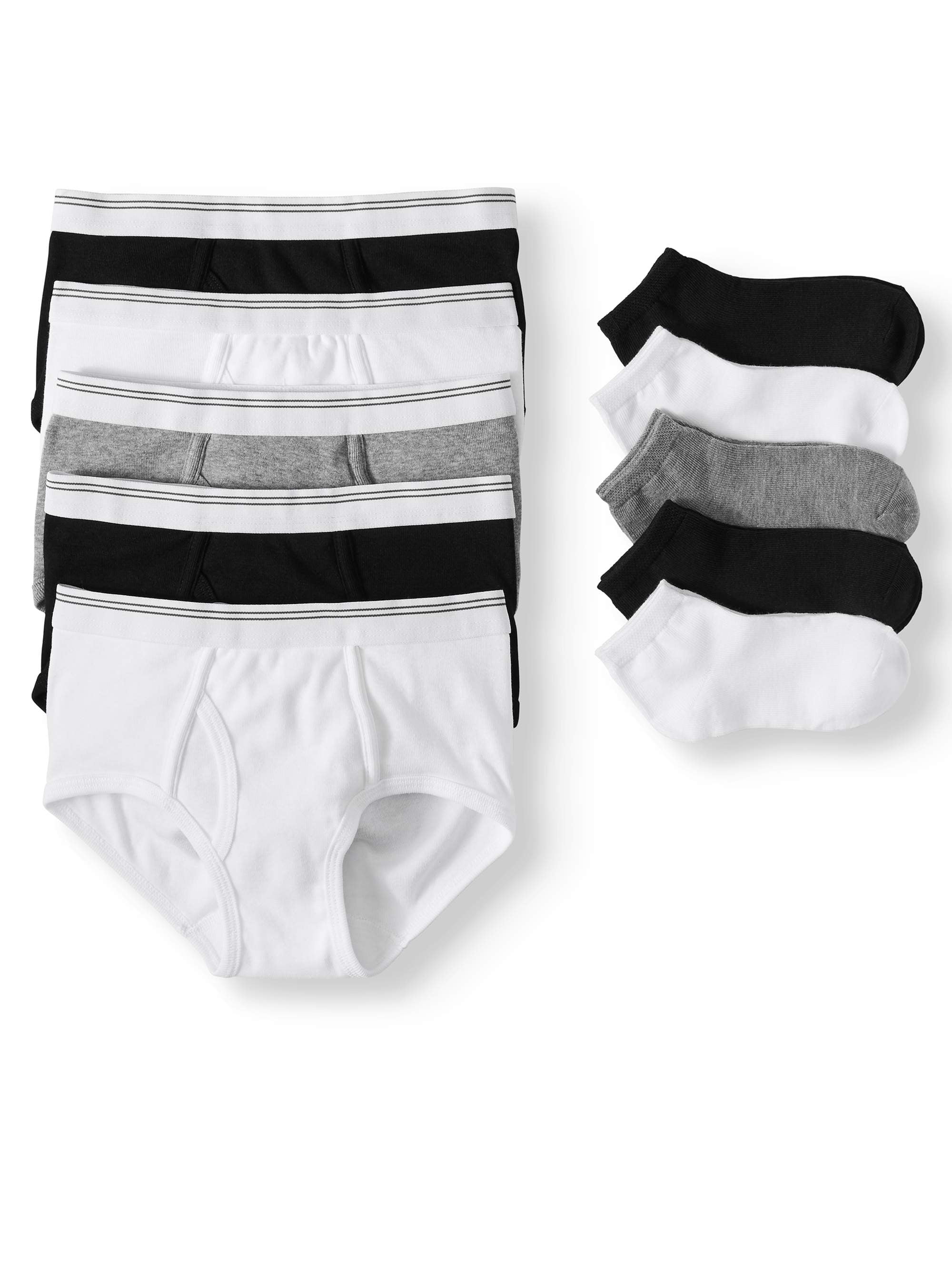 Wonder Nation Boys Underwear, 5 & 5 Pack Briefs & Socks (Little Boys & Big  Boys) 